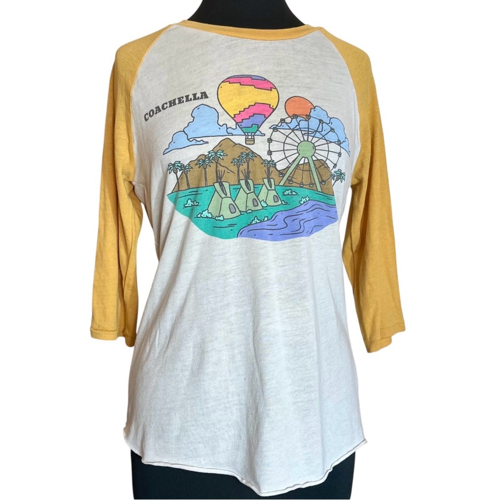 Women’s Yellow Raglan Graphic Tee